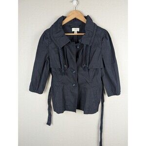 Ann Taylor Loft Navy Blue Utility Jacket Size Small